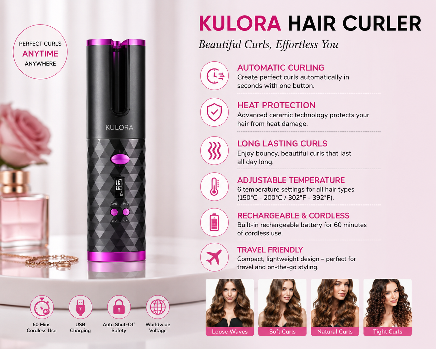 Kulora™ Hair Curler Your Perfect Hair, Anytime.