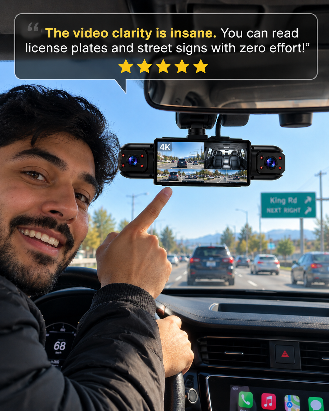 Optional High-definition Panoramic Dashcam