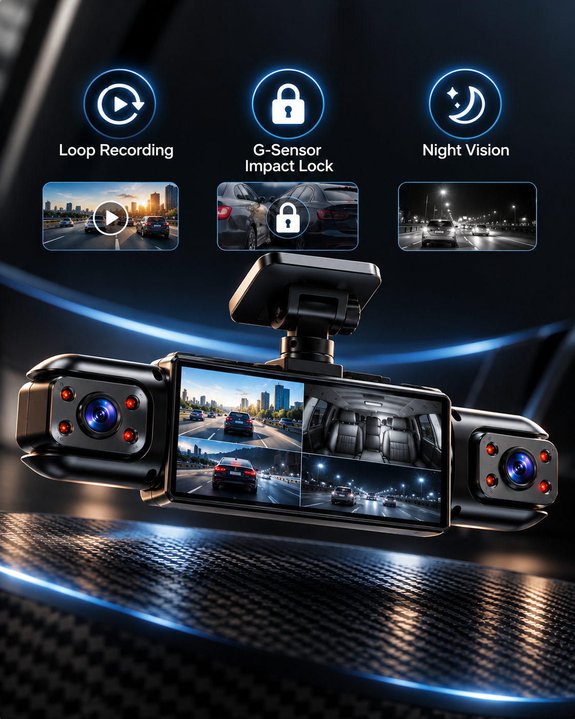 Optional High-definition Panoramic Dashcam